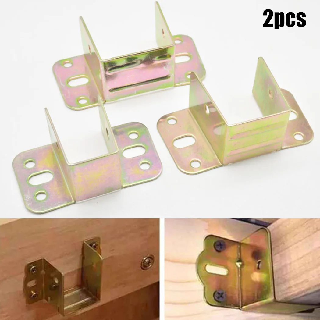 Furniture Hardware Manufacturer - 2 stücke U Förmigen Metall Bett