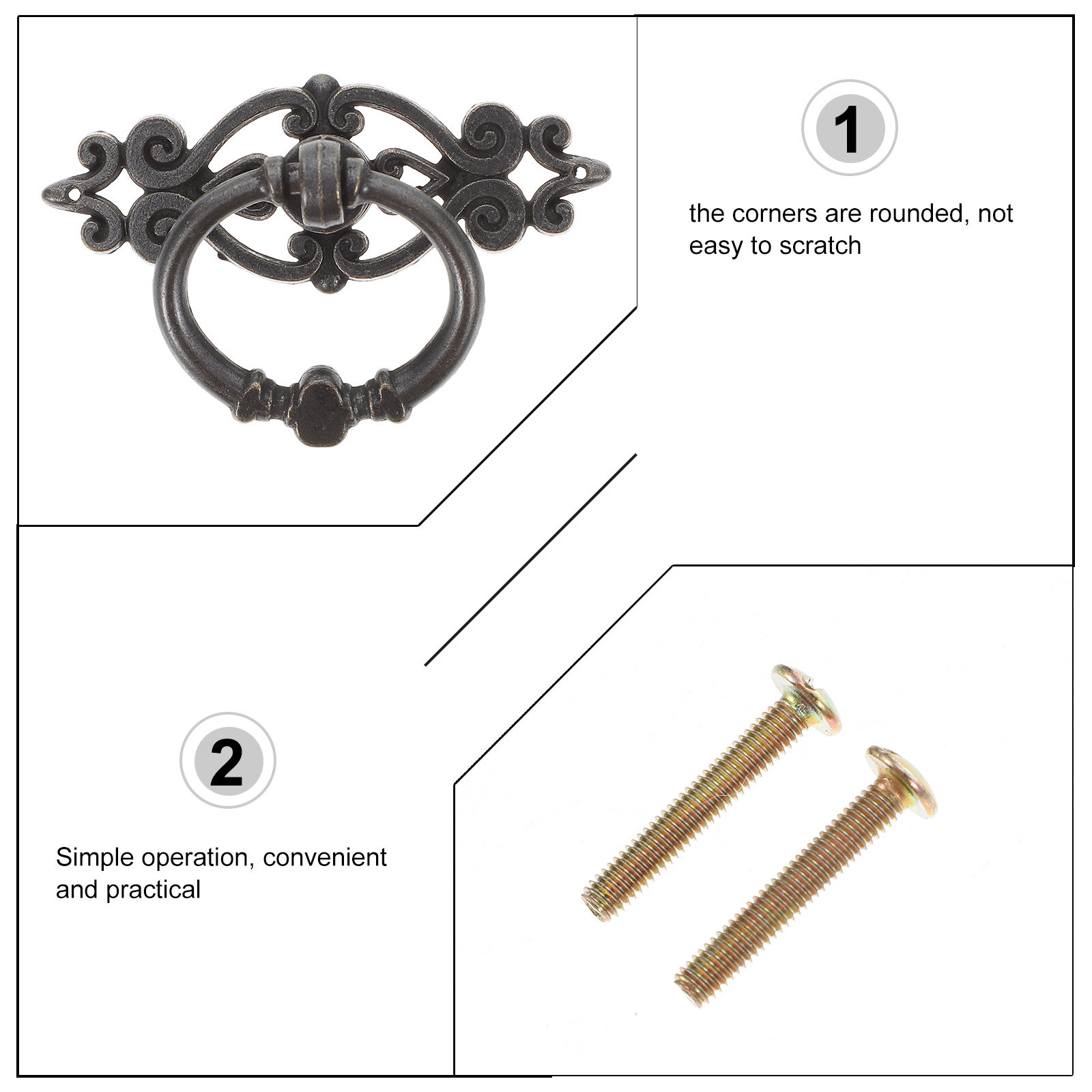 6 Stück Schranktürgriffe, Retr – Furniture Hardware Drop Pulls Bewertung und Preis